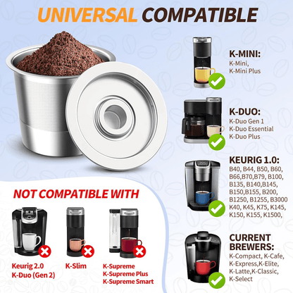 🔥Reusable K Cup for Keurig 1.0 Stainless Steel Refillable K Cups --😍
