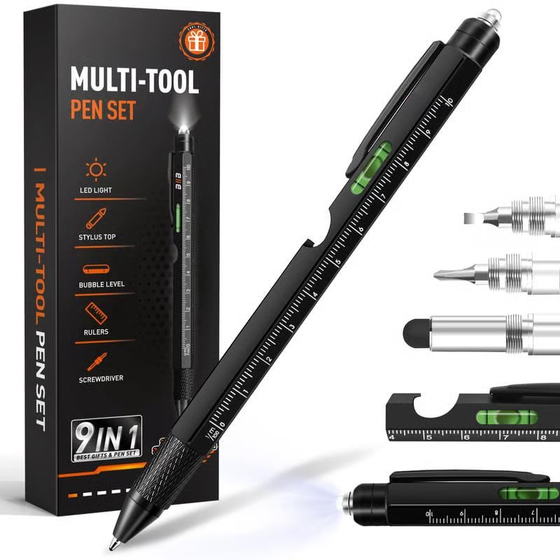 🖊️ [1 Order = 1 Free Pen]  9 in 1 Multitool Pen(🔥 Buy 1 Get 1 Free)