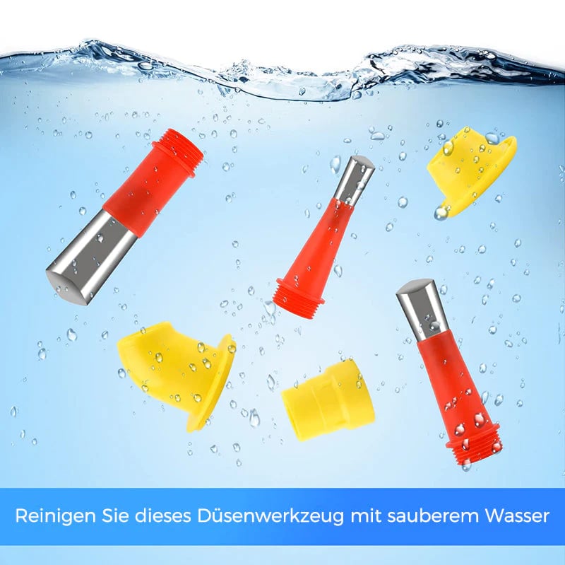 A set of one-piece stainless steel nozzles