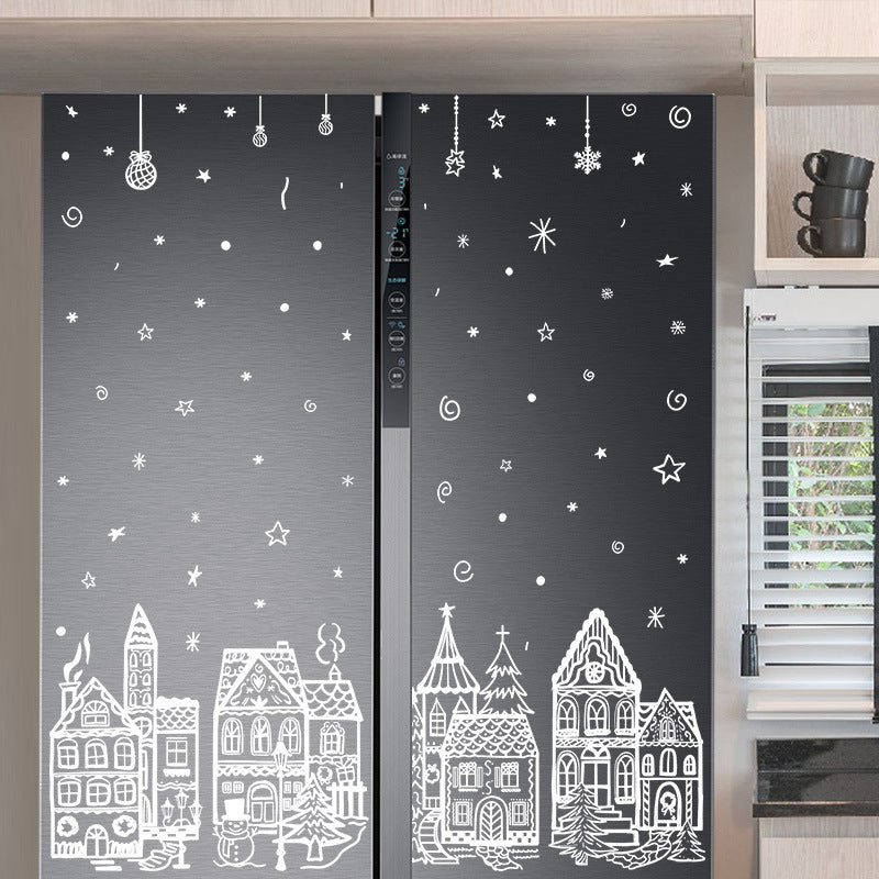 🔥LAST DAY 50% OFF - Christmas White House Window Stickers(4Pcs )