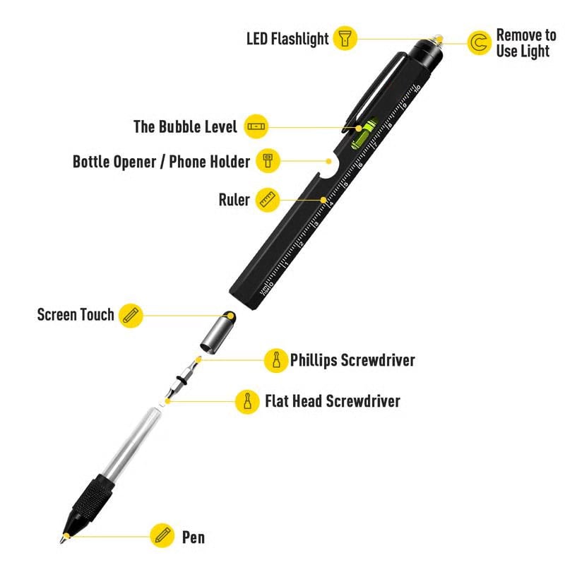 🖊️ [1 Order = 1 Free Pen]  9 in 1 Multitool Pen(🔥 Buy 1 Get 1 Free)