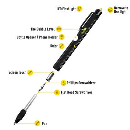 🖊️ [1 Order = 1 Free Pen]  9 in 1 Multitool Pen(🔥 Buy 1 Get 1 Free)