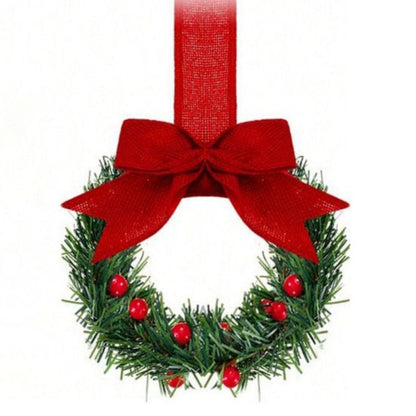 Retrowavy Christmas Kitchen Cabinet Wreaths(4PCS)