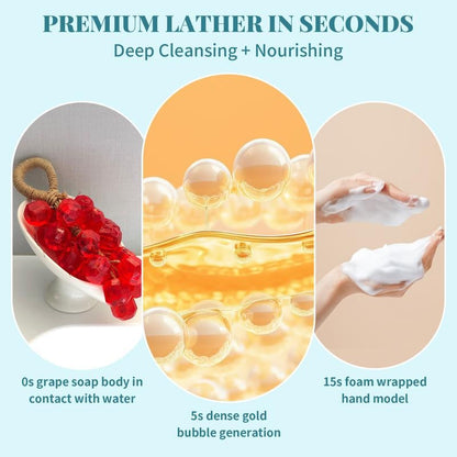 🔥Personalized Original Handmade Crystal Grape Soap Gentle Cleansing Soap