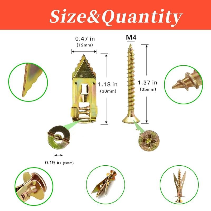 🔥LAST DAY SALE - 49% OFF🎁 Self Drilling Drywall Anchors with Screws Kit