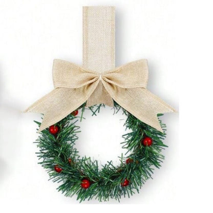 Retrowavy Christmas Kitchen Cabinet Wreaths(4PCS)