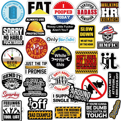 🔥LAST DAY 49% OFF - 🔥150Pcs Blue Collar Funny Stickers 👷‍♂️