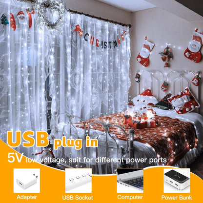 🔥LAST DAY 50% OFF - ✨Christmas Waterfall Hanging String Light