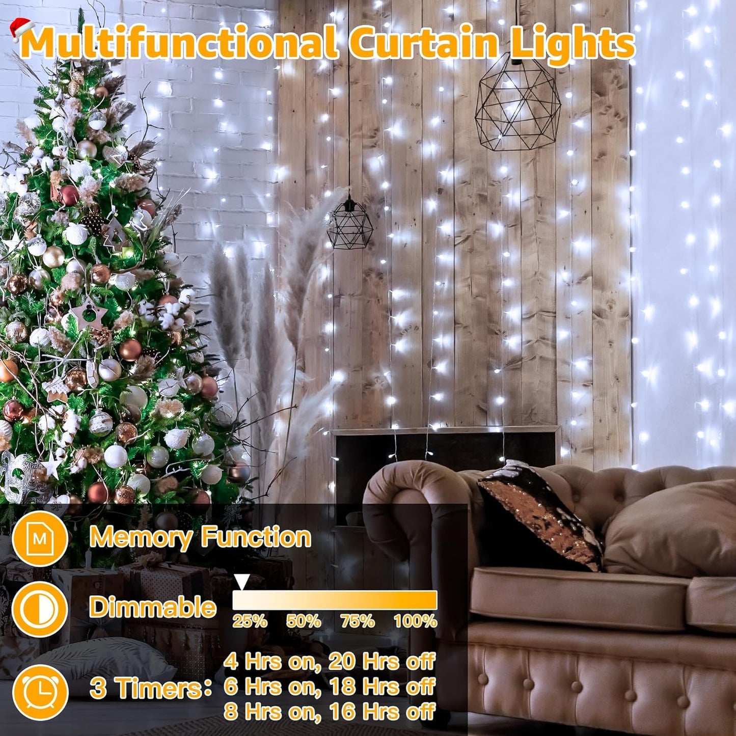 🔥LAST DAY 50% OFF - ✨Christmas Waterfall Hanging String Light