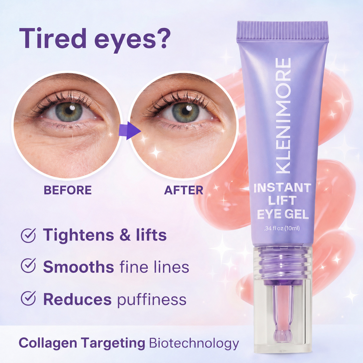 Final 3 Hours: 50%OFF🔥 Instant Lift Eye Gel for Puffiness, Bags & Dark Circles