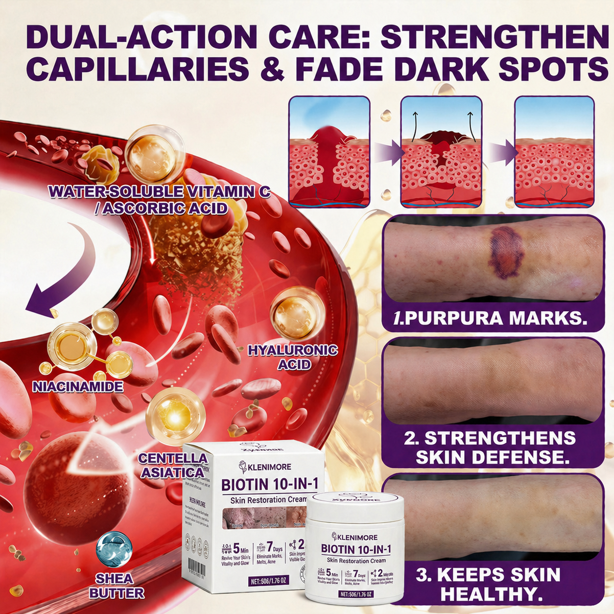 KLENIMORE® Biotin 10-in-1 Skin Restoration Cream