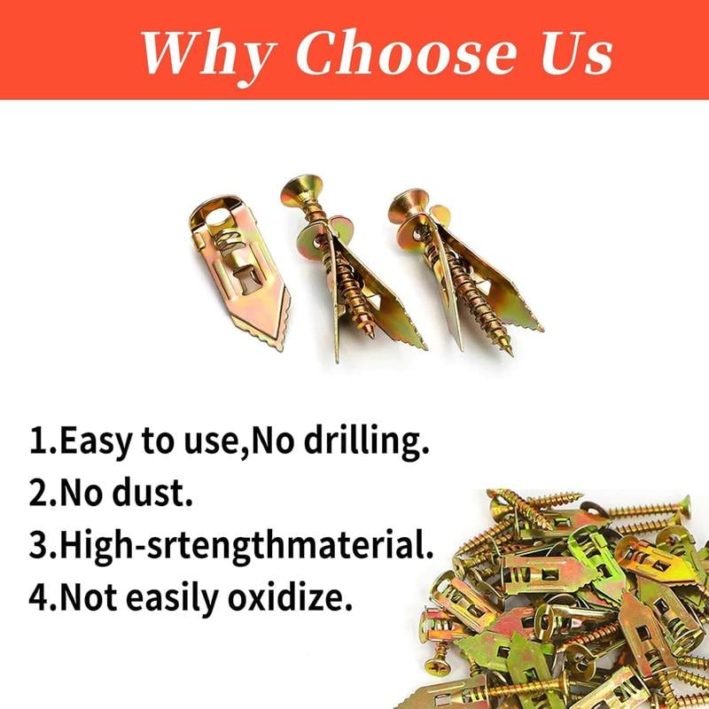 🔥LAST DAY SALE - 49% OFF🎁 Self Drilling Drywall Anchors with Screws Kit