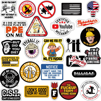 🔥LAST DAY 49% OFF - 🔥150Pcs Blue Collar Funny Stickers 👷‍♂️