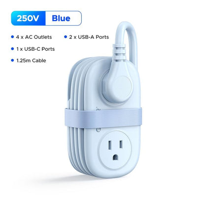 ORICO 4-Outlet Power Strip with 3 USB Ports (Including USB-C) & 4ft Cord