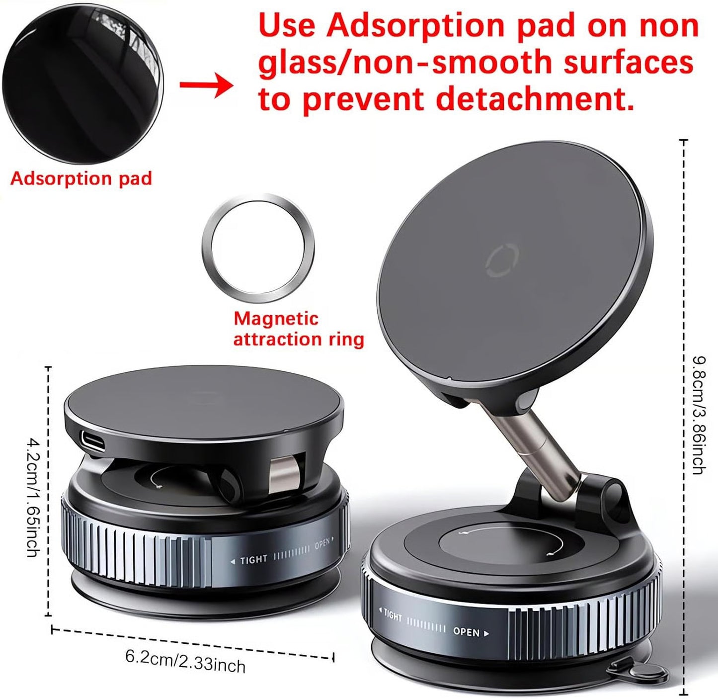 🏆Flash Sale⚡ 50K+ SOLD! Almost Gone-💥Retractable Car Phone Mount - 360° Magnetic Holder