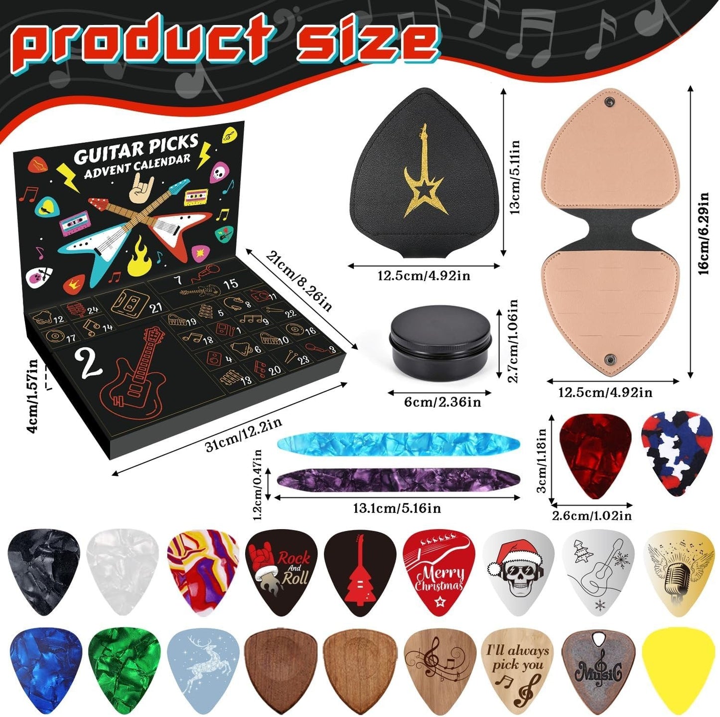 🔥LAST DAY SALE - 49% OFF🎁🎸 Guitar Picks Advent Calendar 2025